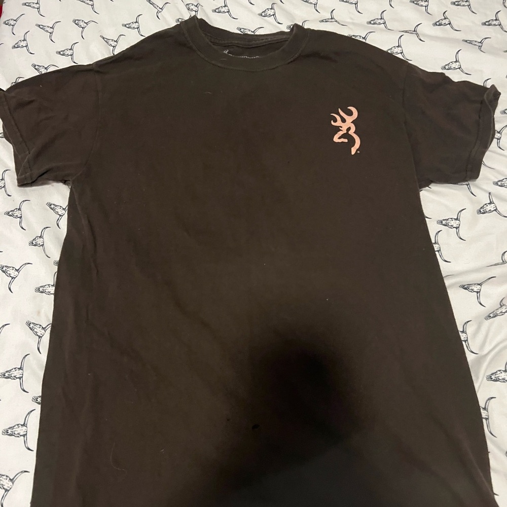 Browning Dark Brown Men's Tee with Logo